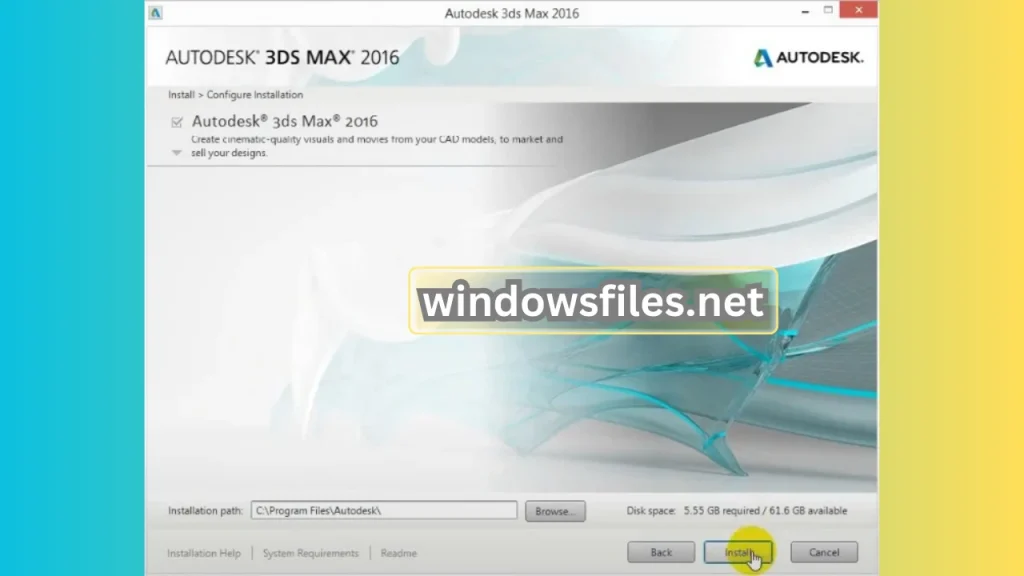 3DS Max 2016 Install