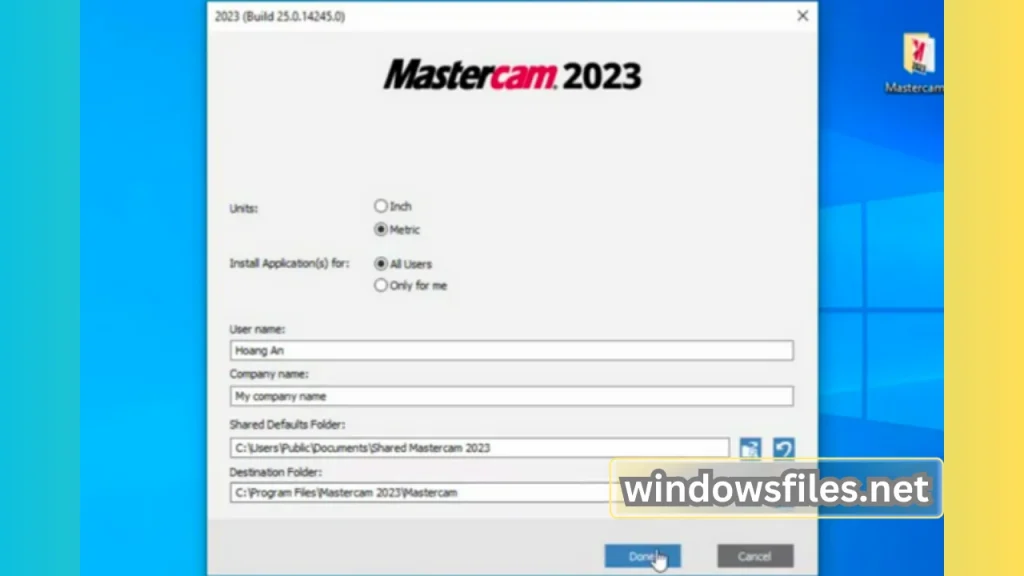 Mastercam 2023 Metric